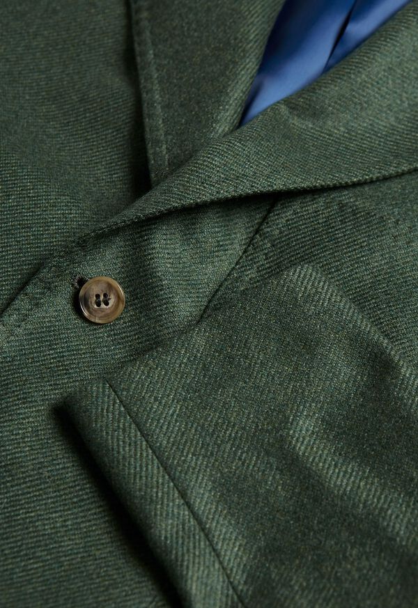 Paul Stuart Solid Cashmere Green Blazer, image 2