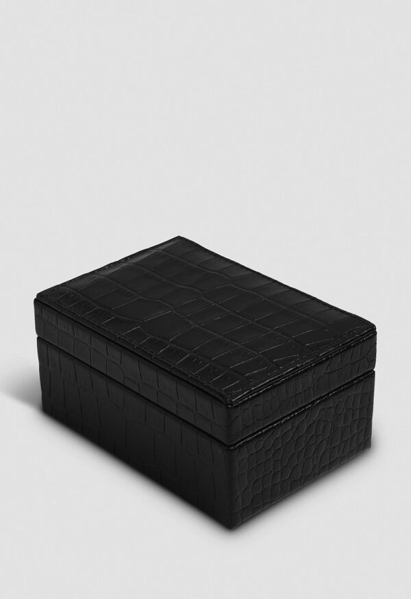 Paul Stuart Embossed Leather Small Jewelry Box, image 1