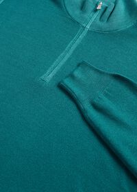 Paul Stuart Merino Wool Rice Stitch Quarter Zip Sweater, thumbnail 2
