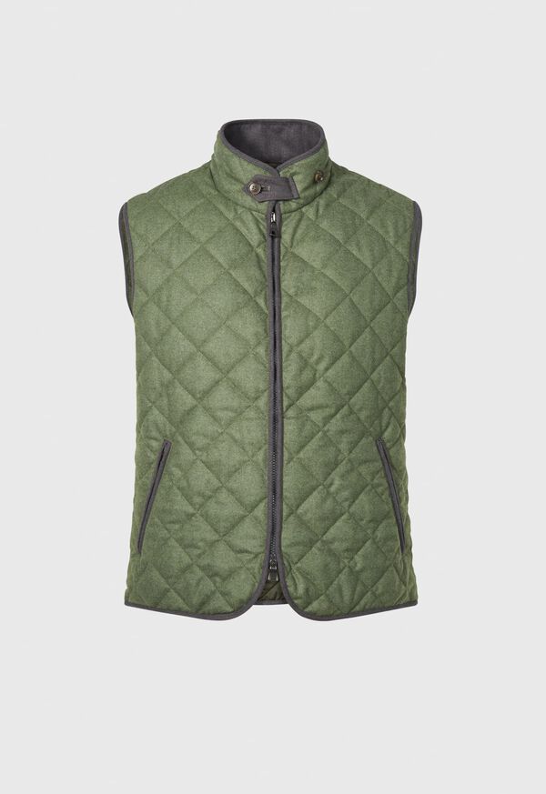 Paul Stuart Wool Flannel Quilted Vest, image 1