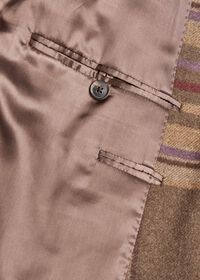 Paul Stuart Oatmeal and Rose Wool Blend Plaid Sport Jacket, thumbnail 5