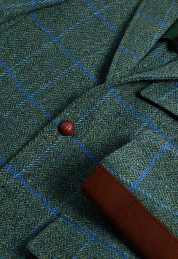 Paul Stuart Tweed Jacket with Suede, image 3