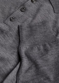 Paul Stuart Long Sleeve Cashmere Polo, thumbnail 2