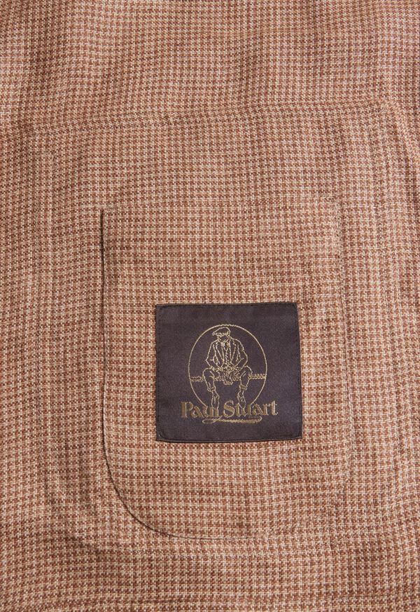 Paul Stuart Linen Houndstooth Safari Jacket, image 4