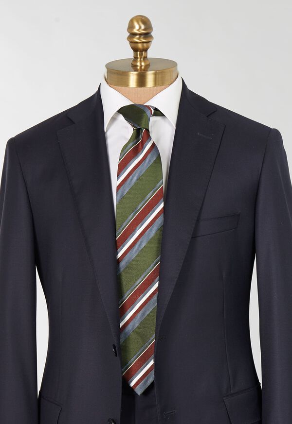 Paul Stuart Woven Silk Jacquard Stripe Tie, image 2