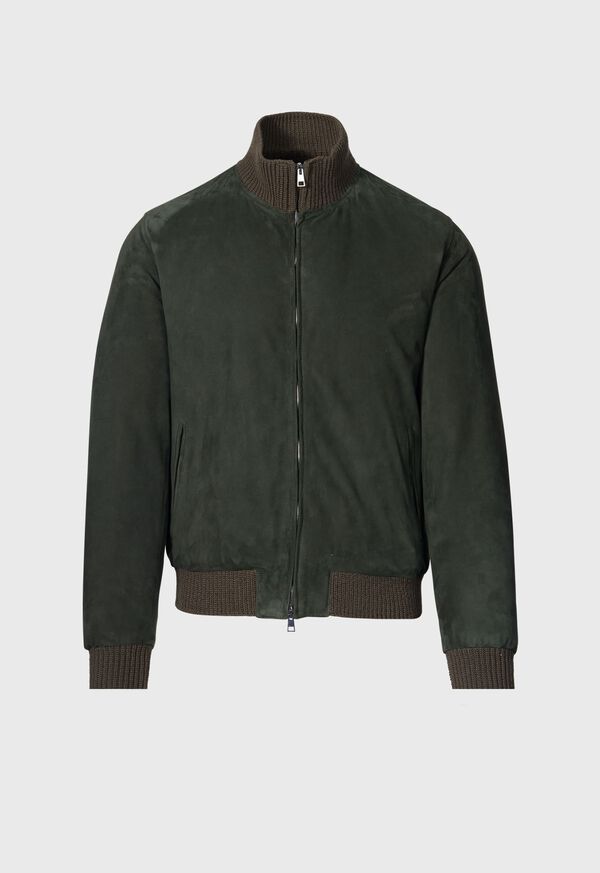 Paul Stuart Suede Bomber Jacket