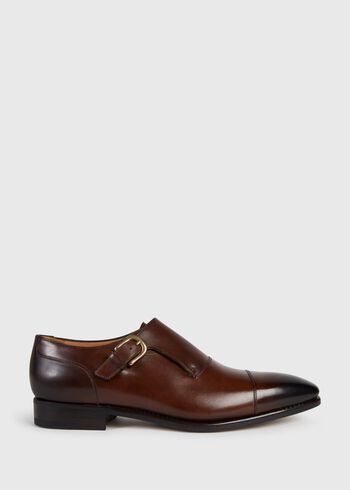 Paul Stuart Giordano Leather Monk Strap