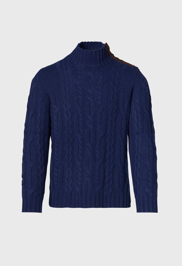 Paul Stuart All Over Cable Mock Neck Sweater, image 1