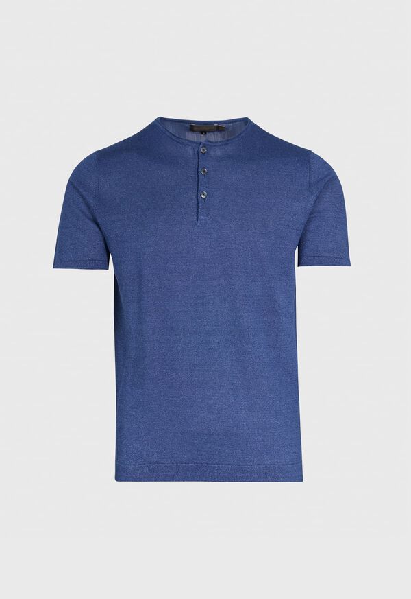 Paul Stuart Linen & Cotton Henley Shirt, image 1