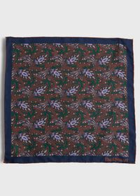 Paul Stuart Printed Silk Paisley Pocket Square, thumbnail 2