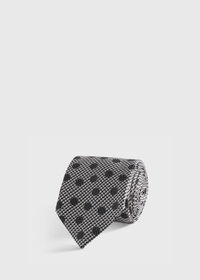 Paul Stuart Circle and Houndstooth Silk Tie, thumbnail 1