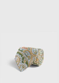 Paul Stuart Printed Linen Paisley Tie, thumbnail 1