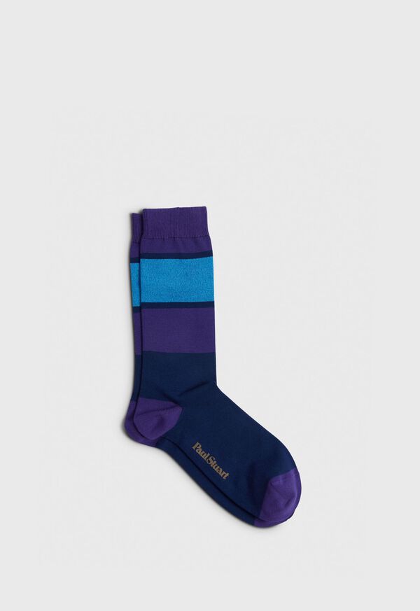 Paul Stuart Cotton Colorblock Sock, image 1