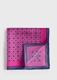 Paul Stuart Printed Silk Medallion Pocket Square, thumbnail 1