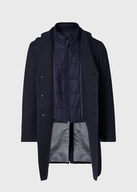 Paul Stuart Wool and Cashmere Plaid Hybrid Coat with Gilet, thumbnail 3