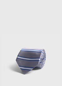 Paul Stuart Woven Silk Horizontal Bar Stripe, thumbnail 1