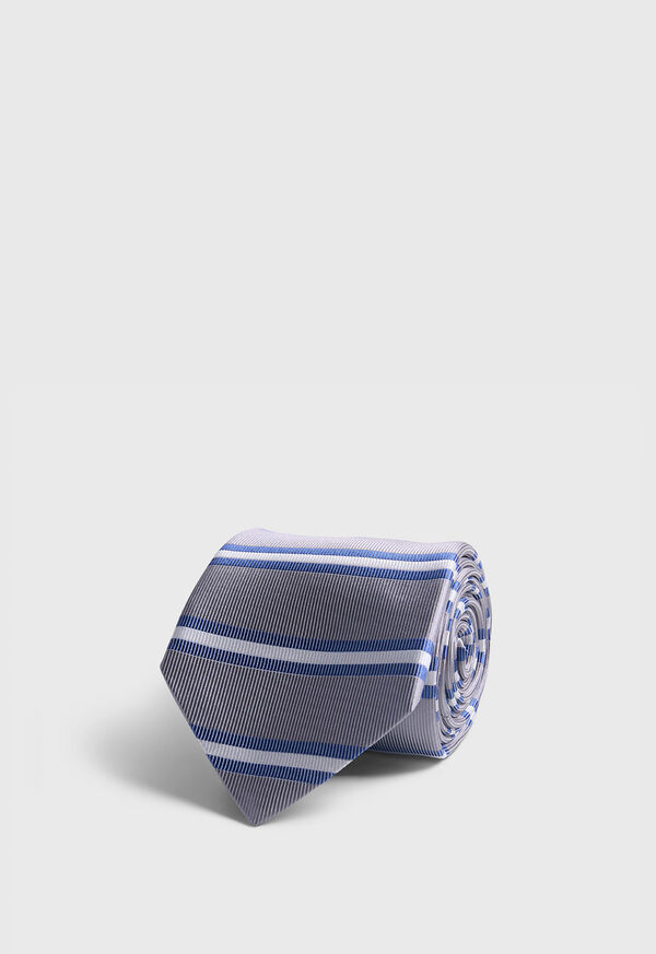 Paul Stuart Woven Silk Horizontal Bar Stripe, image 1