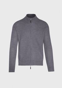 Paul Stuart Merino Wool Full Zip Rice Stitch Cardigan, thumbnail 1