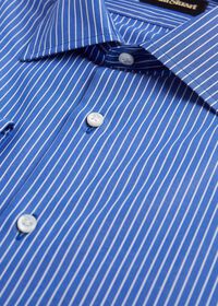 Paul Stuart Blue Chalk Stripe Dress Shirt, thumbnail 2