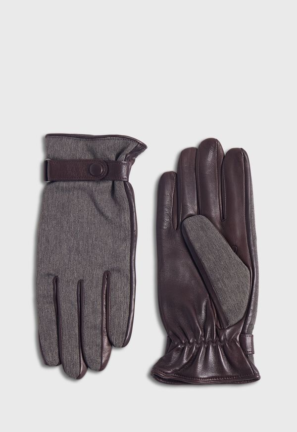 Paul Stuart Knit and Leather Two Tone Glove, image 1