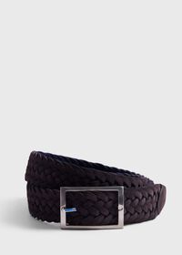 Paul Stuart Woven Suede and Wool Reversible Belt, thumbnail 1