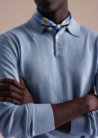 Paul Stuart Egyptian Cotton Long Sleeve Polo, thumbnail 3