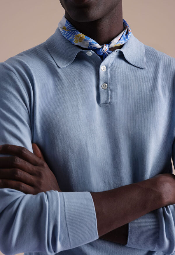 Paul Stuart Egyptian Cotton Long Sleeve Polo, image 3