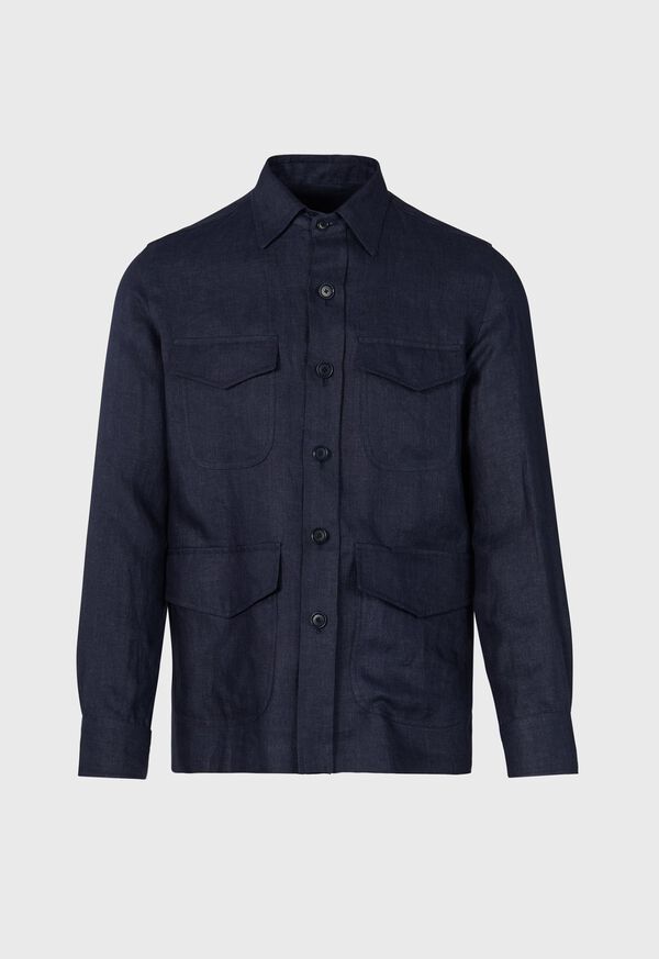 Paul Stuart Linen Safari Shirt Jacket, image 1
