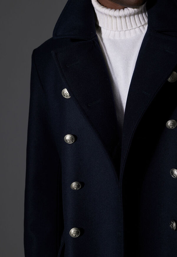 Paul Stuart Double Breasted Military Long Coat, image 3