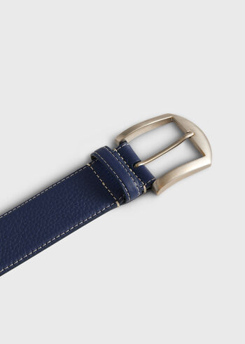 Paul Stuart Lagun Grain Leather Belt