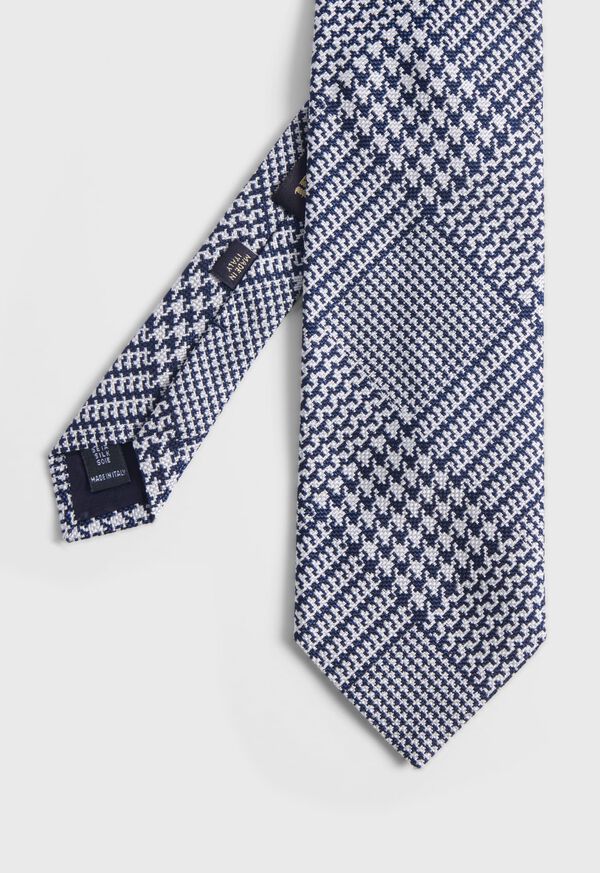 Paul Stuart Silk Jacquard Plaid Tie, image 1
