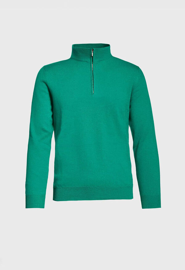 Paul Stuart Lightweight Cashmere Quarter Zip Sweater, image 3