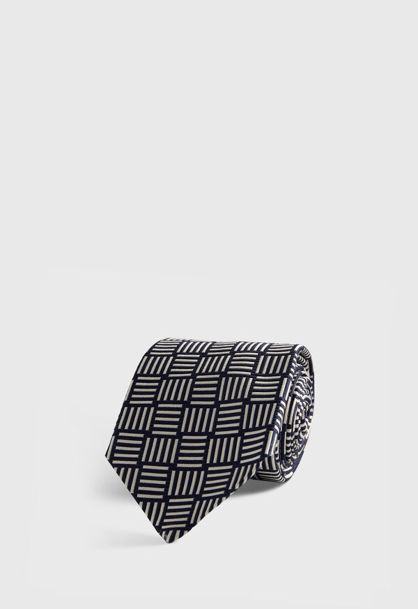 Paul Stuart Woven Silk Large Parquet Tie, image 1