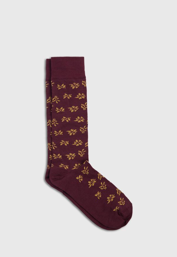 Paul Stuart Tossed Leaf Motif Sock, image 1