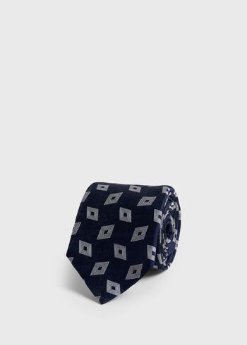 Paul Stuart Woven Silk Deco Diamond Tie