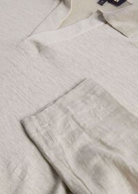 Paul Stuart Long Sleeve Linen Polo, thumbnail 2