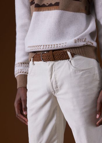 Paul Stuart Woven Suede Belt