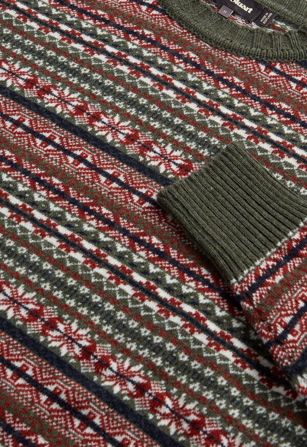 Paul Stuart Fair Isle Crewneck Sweater, image 3