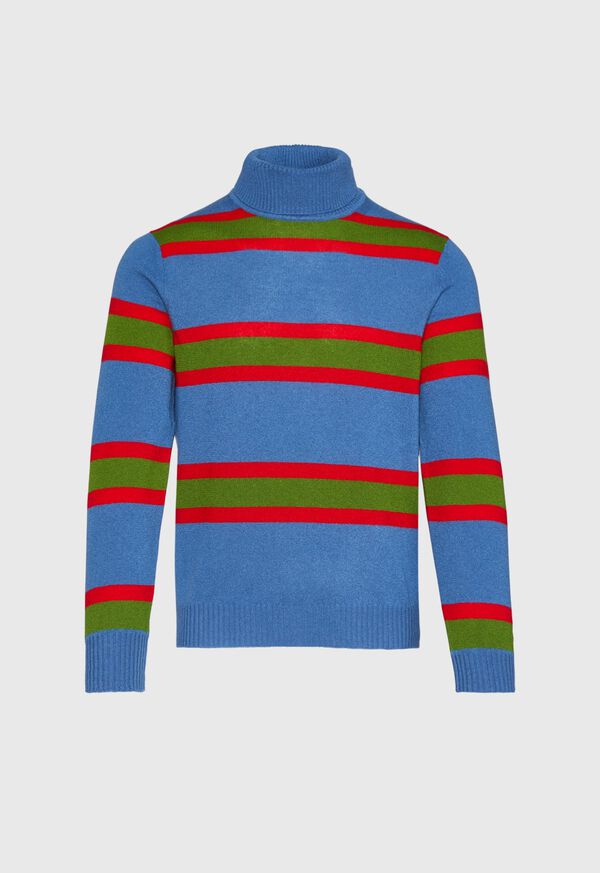 Paul Stuart Cashmere Multi Color Stripe Turtleneck, image 1