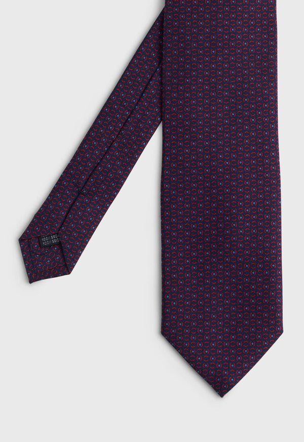 Paul Stuart Printed Silk Micro Medallion Tie, image 1