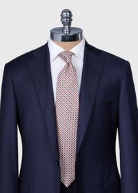 Paul Stuart Printed Silk Micro Medallion Tie, thumbnail 2