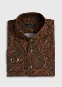 Paul Stuart Printed Paisley Brushed Cotton Sport shirt, thumbnail 1