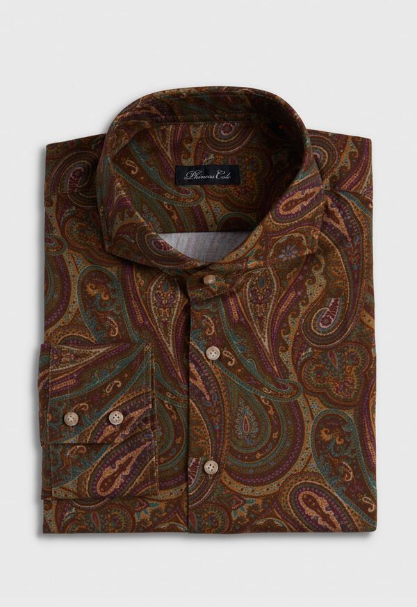 Paul Stuart Printed Paisley Brushed Cotton Sport shirt, image 1