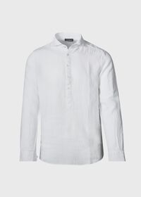 Paul Stuart Linen Half Placket Sport Shirt, thumbnail 1