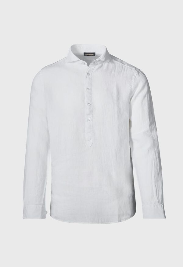 Paul Stuart Linen Half Placket Sport Shirt, image 1