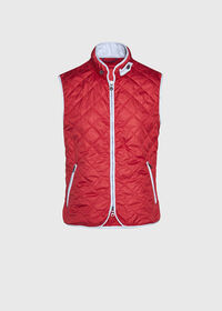 Paul Stuart Quilted Nylon Vest with Wool Trim, thumbnail 5