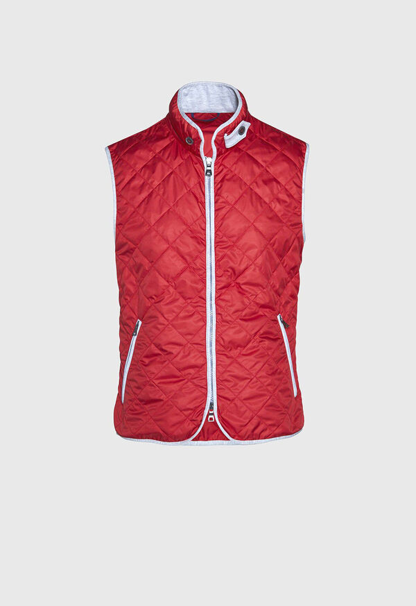 Paul Stuart Quilted Nylon Vest with Wool Trim, image 5