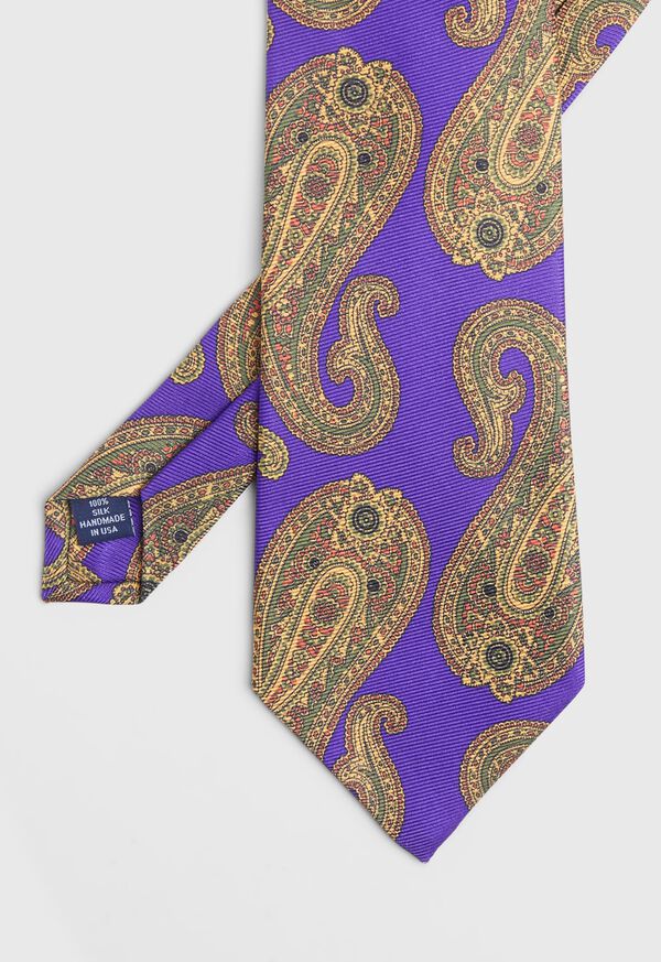 Paul Stuart Paisley Print Silk Tie, image 1