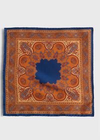 Paul Stuart Silk Twill Paisley Pocket Square, thumbnail 2