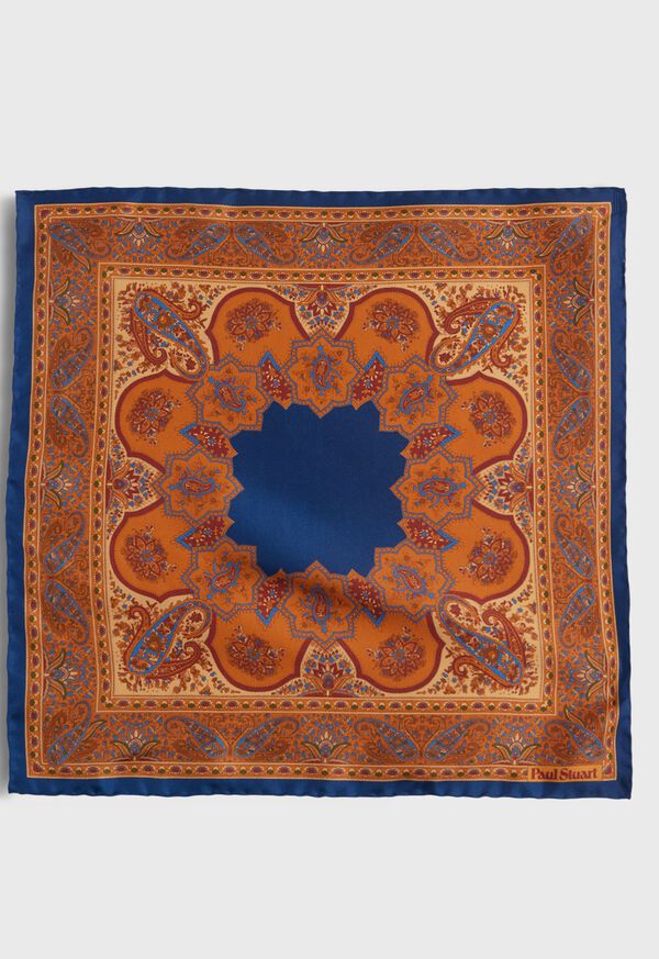 Paul Stuart Silk Twill Paisley Pocket Square, image 2